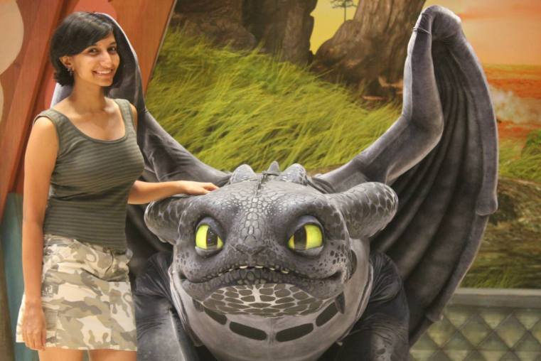 This is me effortlessly taming Toothless, from How to Train Your Dragon. I must be the next Dragon King or whatever
